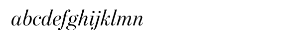 Benton Modern Display Regular Italic Font LOWERCASE