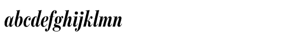 Benton Modern Std Display Compressed Bold Italic Font LOWERCASE