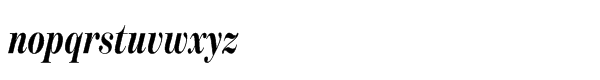 Benton Modern Std Display Compressed Bold Italic Font LOWERCASE