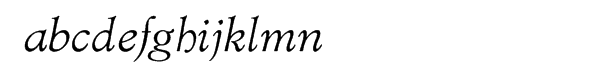 Bergsland Italic Font LOWERCASE