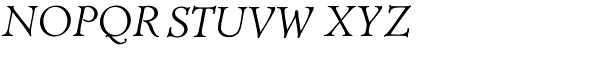 Bergsland Pro Italic Font UPPERCASE