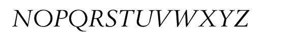 Berling™ Nova Pro Display Regular Italic Font UPPERCASE
