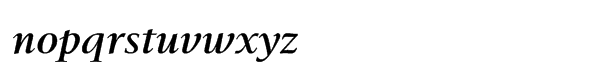 Berling™ Std Bold Italic Font LOWERCASE