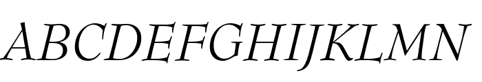Bernhard Modern Italic BT Font UPPERCASE