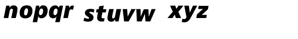 Bernina Sans Extrabold Italic Font LOWERCASE