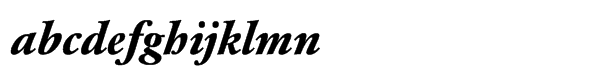 Berthold Garamond® Std Bold Italic Font LOWERCASE