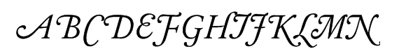 Berthold Garamond Swash Italic Font UPPERCASE