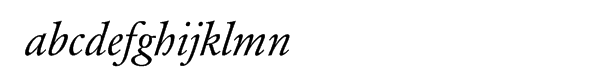 Berthold Garamond Swash Italic Font LOWERCASE
