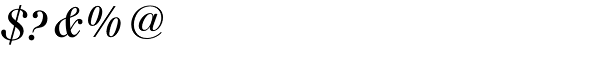 Berthold Walbaum Book Italic Font OTHER CHARS