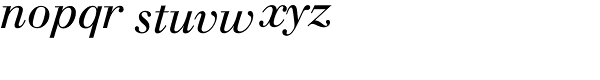 Berthold Walbaum Book Italic Font LOWERCASE