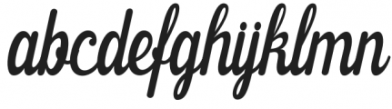 Bettaria Script Regular otf (400) Font LOWERCASE