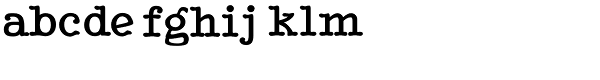 Better Type Write-Bold Font LOWERCASE
