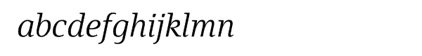 BF Fiona Serif Italic Font LOWERCASE