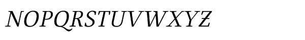 BF Fiona Serif Regular Italic Font UPPERCASE