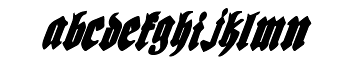Biergrten Condensed Italic Font LOWERCASE