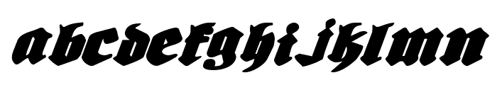 Biergrten Expanded Italic Font LOWERCASE