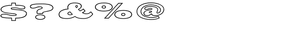 Big Boy Outline Font OTHER CHARS