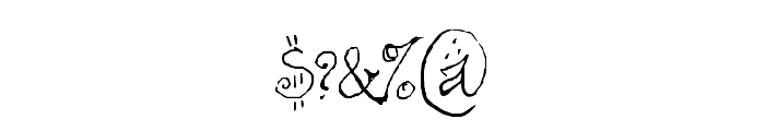 Bilbo-hand Regular Font OTHER CHARS