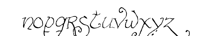 Bilbo-hand-fine Font LOWERCASE