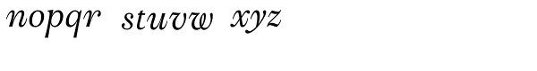 Bingley Italic Font LOWERCASE
