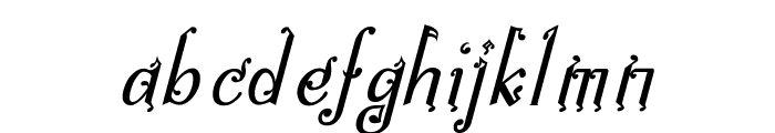 Bitling niks musical Italic Font LOWERCASE