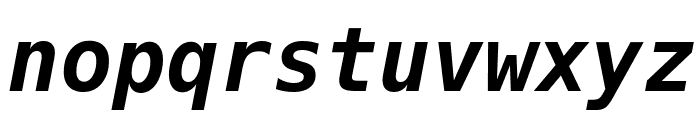 Bitstream Vera Sans Mono Bold Oblique Font LOWERCASE