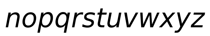 Bitstream Vera Sans Oblique Font LOWERCASE