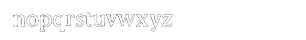 Biza Outline Font LOWERCASE