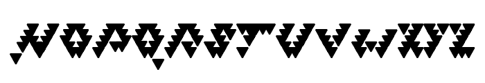Bizar Loved Triangles Font UPPERCASE