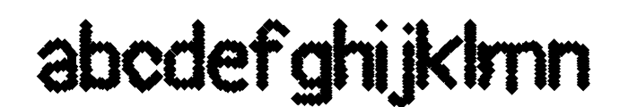 Black Pixel Font LOWERCASE