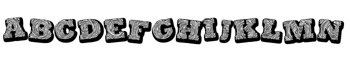 Black spiral Font LOWERCASE