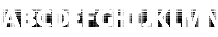 BlackWhiteGridsA Font UPPERCASE