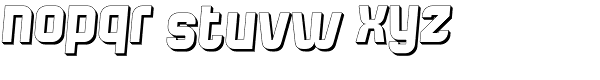 Bladi One Extruded 4F Bold Italic Font LOWERCASE