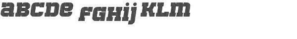 Bladi One Slab 4F Stripe Heavy Italic Font LOWERCASE