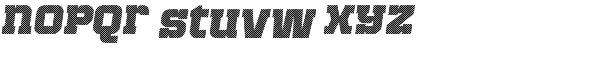 Bladi One Slab 4F Stripe Heavy Italic Font LOWERCASE