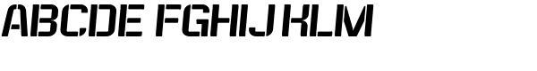 Bladi Two Stencil 4F Italic Font UPPERCASE
