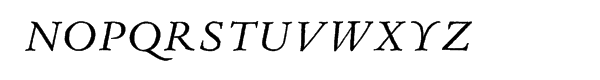 Blado® Expert Italic OSF Font UPPERCASE