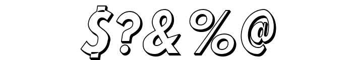 Blink 3D Oblique Font OTHER CHARS