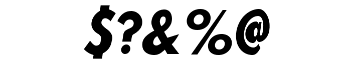Blink Oblique Font OTHER CHARS