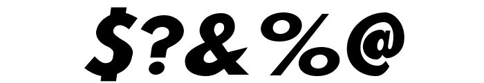 Blink Wide Oblique Font OTHER CHARS
