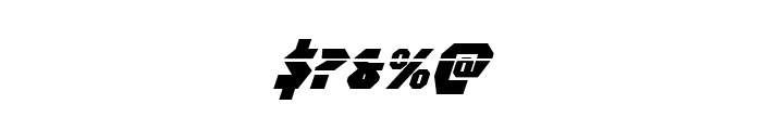 Blitzstrike Laser Italic Font OTHER CHARS