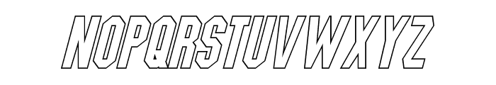 Blitzwing Hollow Italic Font LOWERCASE