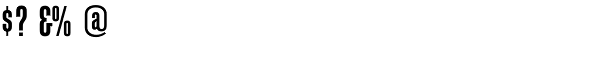 Block Gothic RR Demi Extra Condensed Font OTHER CHARS