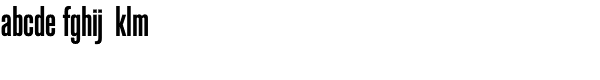 Block Gothic RR Demi Extra Condensed Font LOWERCASE