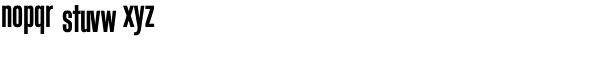 Block Gothic RR Demi Extra Condensed Font LOWERCASE