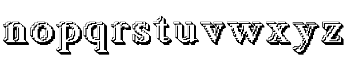 Blockstepped 3D Font LOWERCASE