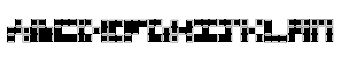 Blocky Outlined Font LOWERCASE
