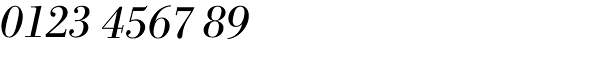 Bodoni BE Italic Font OTHER CHARS