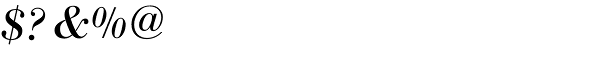 Bodoni BE Italic Font OTHER CHARS