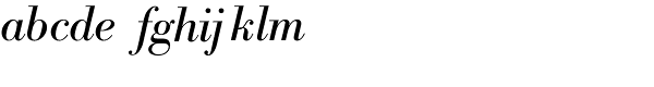 Bodoni BE Italic Font LOWERCASE